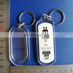 Custom Printed Acrylic Keychain With Paper Printed Photo Inserted thumbnail-1