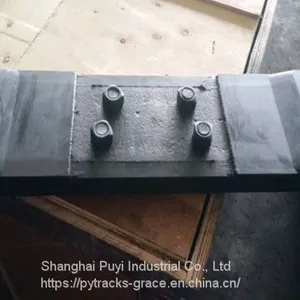 Protective Chain On Excavator Rubber Pads Black Color High Performance thumbnail-2