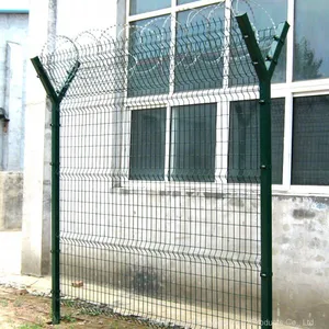 3m Height Welded Airport Fence Top With Razor Barbed Wire thumbnail-3