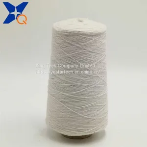 Natural White Nm26/2plies 93% Bulky Acrylic Staple Fiber Blend 7% Stainless Steel for Touch Screen Gloves-XTAA107 thumbnail-4