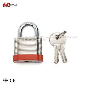 19mm Laminated Steel Shackle Safety Padlocks EP-8561 Metal Body Padlock thumbnail-1