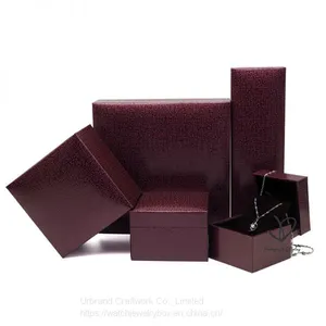 Brilliant Quality Decorative Glitter Texture Paper Jewelry Set Box Plastic Ring Pendant Bracelet Bangle Gift Box With Your Logo thumbnail-2