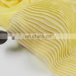 100% Polyester Pleated Chiffon Fabric/chiffon Pleated Fabric for Dress/scarf thumbnail-4
