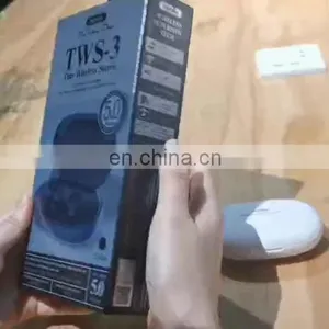 Remax TWS-3 bt Sport Portable Tws Earphones True Wireless Earbuds for Mobile Phone thumbnail-1