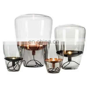 Modern Nordic Decoration Lighting Vintage Hotel Glass Bed Side LED Table Lamp thumbnail-1