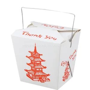 32oz Noodle Lunch Food Packaging Kraft Paper Noodle Boxes Chinses Noodle Packaging Boxes thumbnail-1