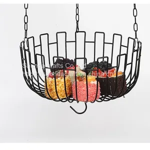 Three-Layer Fruit Hanging Basket Creative Metal Folding Foldable Art Removable Fruit Basin Storage Basket Cradle Home Furnishing Articles thumbnail-2