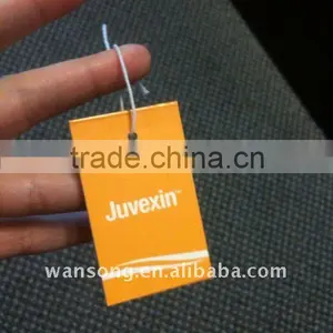 Embossed Logo Plastic Seal Tag, Brand Logo Hang Tag for Garment thumbnail-2