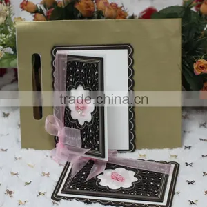 Wholesale Wood Laser Cut Lovely Handmade Wedding Card Designs thumbnail-6