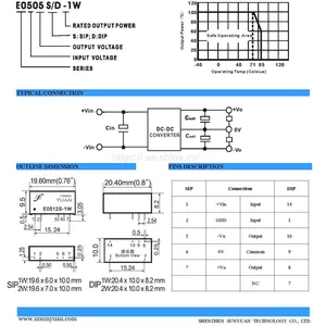 Fixed Input and Unregulated Dual Voltage Output Isolated DC/DC Converter thumbnail-5
