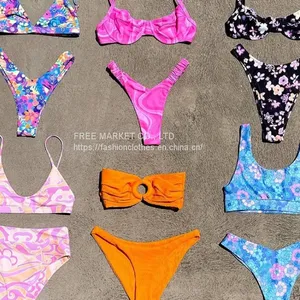 Two Piece Printed High Quality Ladies Swimwear Flex Fit Big Size Bathing Suits for Women Sexy Bikini Set thumbnail-1