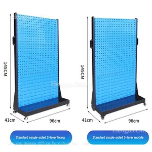 Hengna Adjustable Hardware Storage Rack 96cm Width Single-Sided With Square Hole Pegboard thumbnail-5