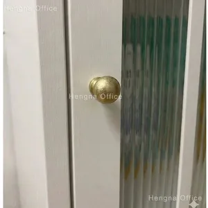 Single Door Slim Metal Storage Cabinet SD-S283 Arched Clear Glass - Aesthetic Display for Collectibles/Pop Mart | L423W350H1017mm for Small Apartment thumbnail-5
