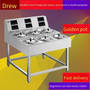 8-head, 12-head, 18-head Clay Pot Rice Stoves, Crispy Rice Clay Pot Rice Machines, Clay Pot Rice Machines for Tea Restaurants, Deru Kitchenware Factory thumbnail-2