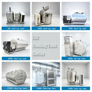 Horizontal Bulk Milk Cooler Automatic CIP Cleaning Milk Cooling Tank for Milk Collection Station thumbnail-3