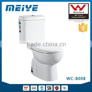 Two-Piece Washdown Cheap Watermark Toilet S/P Trap With GEBERIT or R&T Fitting Soft Cover, Australian WELS WC-8008 Quality Choice thumbnail-1
