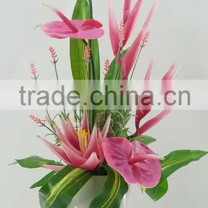Artificial Flower Bonsai With Anthurium & Lavender & Ginger/artificial Flower Wholesale China Supplier for Home Decor thumbnail-1