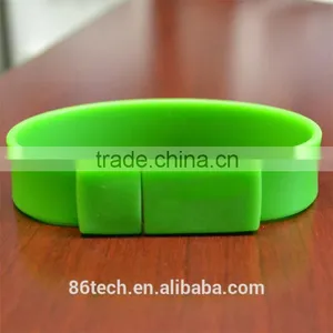 Shenzhen Colorful Gift Rubber Wrist Band Usb Flash Pen Drive thumbnail-1