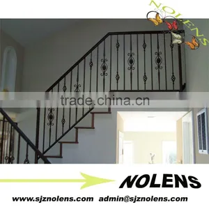 Indoor & Outdoor Wrought Iron Metal Curved Stairs Banisters Design thumbnail-1