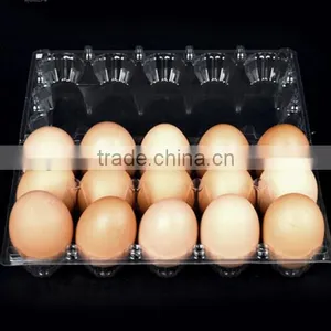 Wholesale Clear Plastic Clamshell Egg Tray Box Packaging of 15 Holes/cavities thumbnail-1