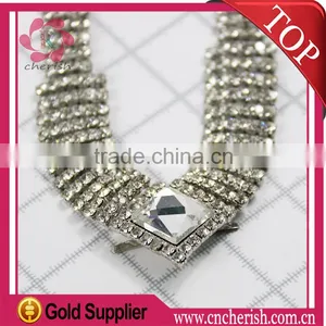 Wholesale Hand Made White Glass Crystal Barefoot Sandals Fashion Shoe Accessories thumbnail-5
