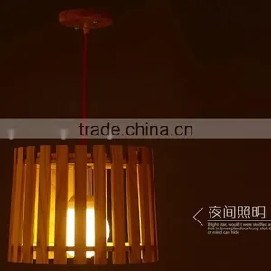 Wooden LED Pendant Light JK-8005B-06 Modern Fashion Designed Solid Wooden Pendant Lamp for Shops thumbnail-6
