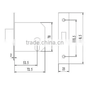 Hotel Door Security Lock With European Profile Cylinder thumbnail-2