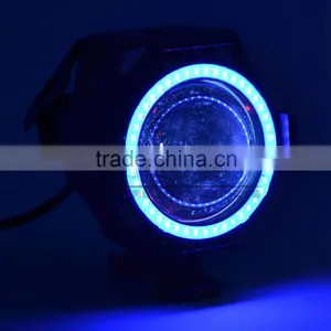 BJ-SPL-008 New Arrival Custom Black 12V Motorbike Motocross Angel and Devl Eye Motorcycle Spot LED Light thumbnail-5