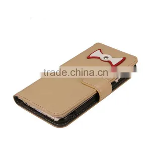 For Iphone 6 Cases Leather Bow Tie Shape ,high Quality Leather Cover Case for Iphone thumbnail-1