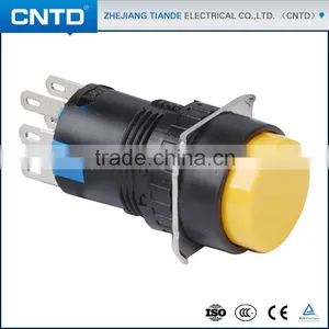 CNTD 1NO 1NC Spring Return Round Type 12 Volt Waterproof Push Button Switch (C6BM) thumbnail-1