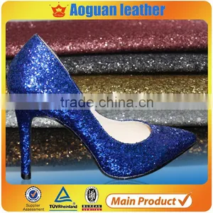 2014 Shining, Good Quality, and Anti-mildew pu Glitter Leather for Shoes, Wallpaper and Bags thumbnail-1