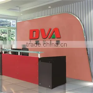 Red and Black 2 Person Reception Desk thumbnail-1
