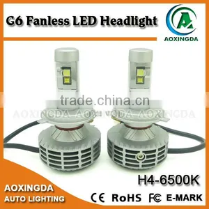 H4 Led Headlight 2015 New Design 12-24V G6 Fanless LED Headlight Bulb With 5 Colors Available thumbnail-3