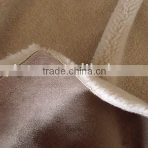 Sherpa Cashmere Bonded With Suede thumbnail-1