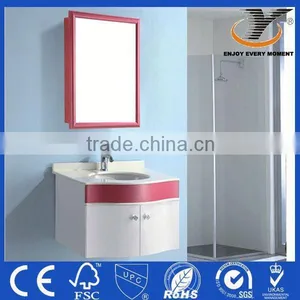 Waterproof PVC Wall Mounted Single Basin Bathroom Cabinet thumbnail-1