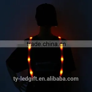 Custom Colorful Suspenders Flashing Led Party Suspenders Quality Choice thumbnail-3