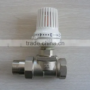 Brass 1/2" Radiator Thermostatic Valve(Straight Valves) thumbnail-1