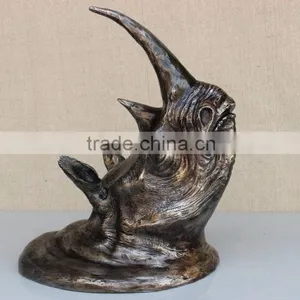 Resin Rhinoceros Head Statue thumbnail-1