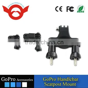 Bicycle Handlebar / Seatpost Clamp With Three-way Adjustable Pivot Arm for Gopro Hero 3+/3/2/1/4 Session thumbnail-1