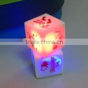 Hot Sale Custom Colorful PVC LED Flashing Dice thumbnail-3