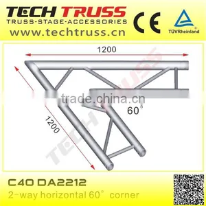 C40 DA2212 Aluminum Truss Corner , 2-way Corner for Flat Truss thumbnail-1