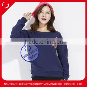 Custom100% Cotton Women's Embroidered Sweatshirts With China Supplier thumbnail-1