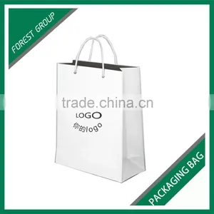 PLAIN WHITE PAPER BAGS FOR BOOKS PACKAGING WITH CUSTOM LOGO AND PRINTING thumbnail-1