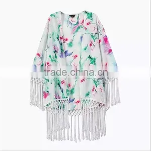 Wholesale Printing Design With Tassels Polyester Kaftan 2016 thumbnail-1