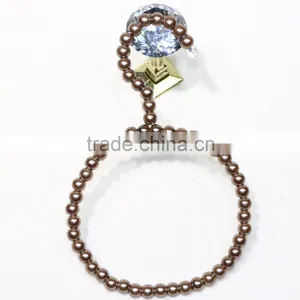 Golden Brown Bead Fashion Pearl Hanger for Clothes thumbnail-1