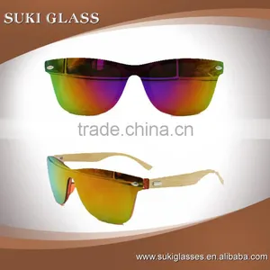 2016 Hot Selling Mirror Polarized Lens Wholesale Wooden Way Leg Sunglasses thumbnail-4