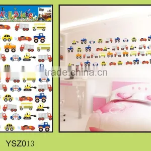 Large Decorative Wall Stickers/cars Design Wall Sticker/3D PVC Vinyl Wall Sticker for Boy's Room thumbnail-1
