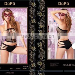 Temptlife Brand Hot Selling Temptation Two Piece Sexy Black Lingerie Bodystocking thumbnail-3