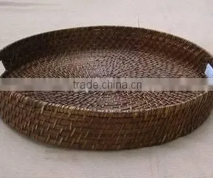 Rattan Round Tray thumbnail-1