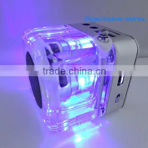 Top Sale Support USB TF FM Radio Multimedia Flash Mini Music Cube Portable Speaker thumbnail-1